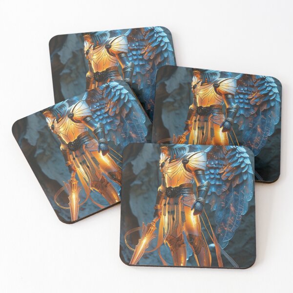 Item preview, Celestial Being Fantasy Angel Art, Golden Armor, Home Decor designed and sold by Spectime.