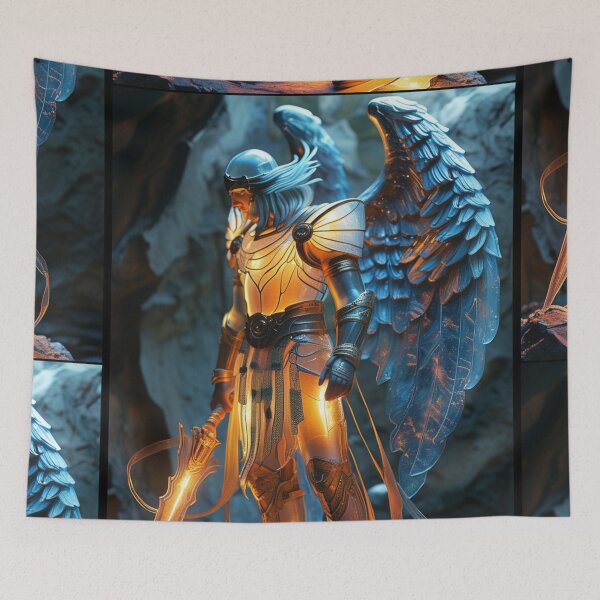 Item preview, Celestial Being Fantasy Angel Art, Golden Armor, Home Decor designed and sold by Spectime.