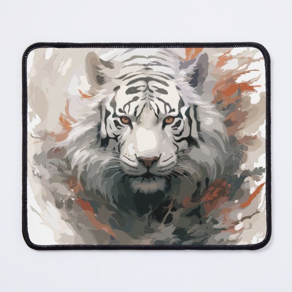 Item preview, Spirit of the Tiger – Mystical White & Bengal Tigers in Eastern Fantasy Setting | Powerful animal art design  designed and sold by Daagath.