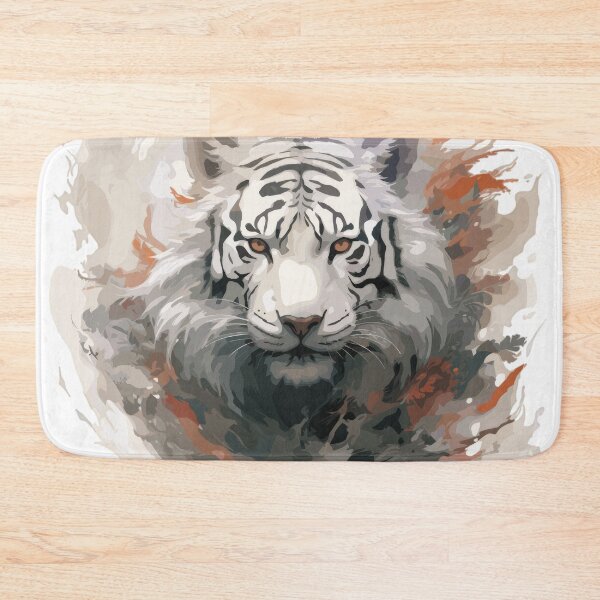 Item preview, Spirit of the Tiger – Mystical White & Bengal Tigers in Eastern Fantasy Setting | Powerful animal art design  designed and sold by Daagath.