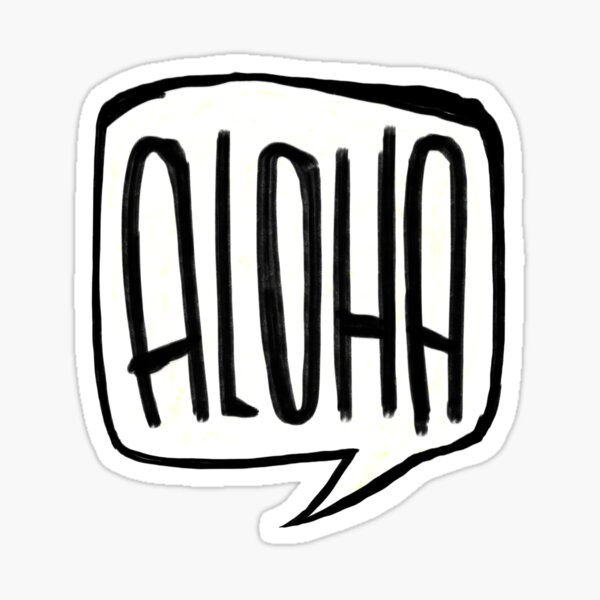 Artikel-Vorschau von Aloha, Hallo, Sprechblase, designt und verkauft von coolthuer.