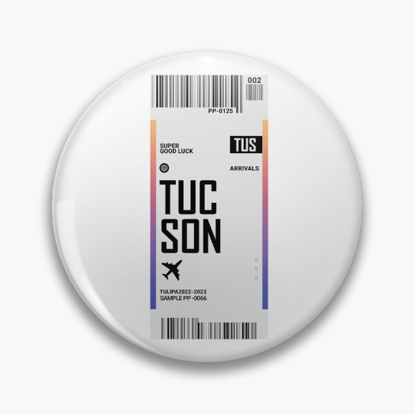 Item preview, Tucson Boarding Pass Sticker designed and sold by TulipaGraphics.