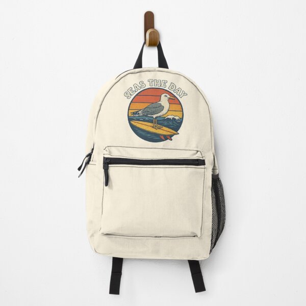 Item preview, Seas the Day Retro Surf Gull designed and sold by Bramble99.