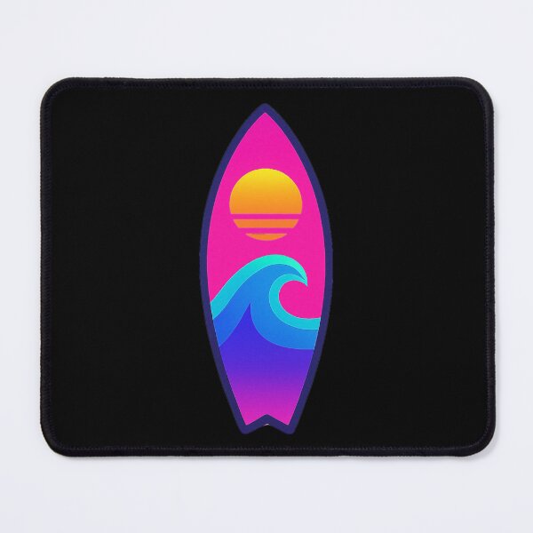 Item preview, Vaporwave Sunset Surfboard - Retro Summer Vibes designed and sold by Bearabilia.