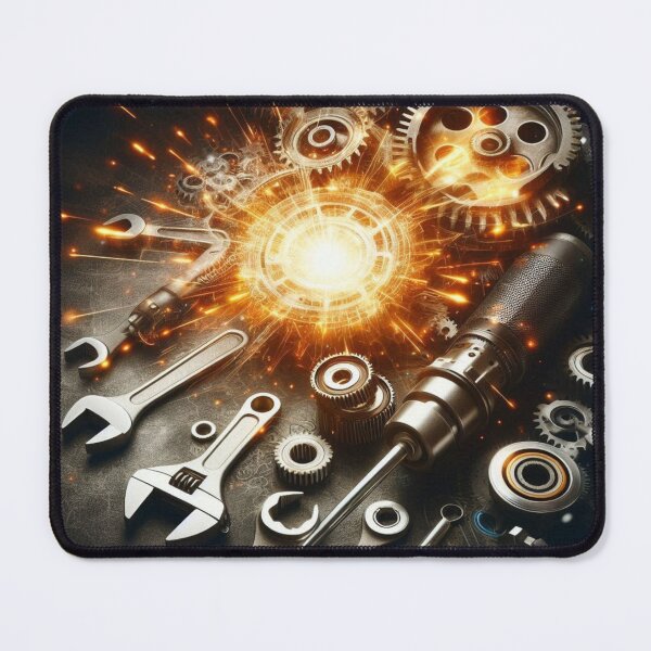 Item preview, Mechanic Tools & Gears – Spark-Powered Garage Art designed and sold by ashokreddy343.