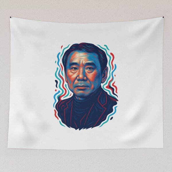 Item preview, Haruki Murakami Portrait-RGB colors designed and sold by RemonMichel.