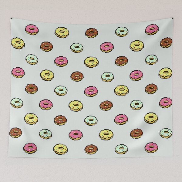 Item preview, Pixel Doughnut Pattern designed and sold by SpaceAlienTees.