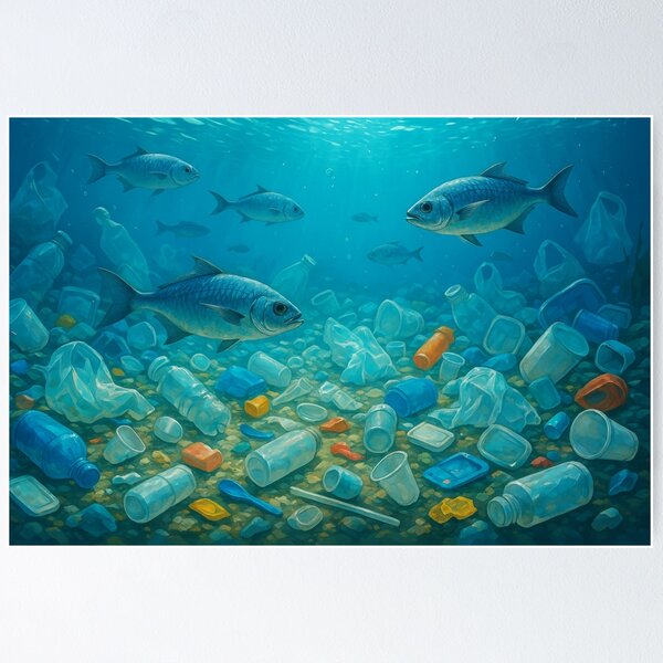 Item preview, Marine suffering from plastic flood designed and sold by Sigtrix.