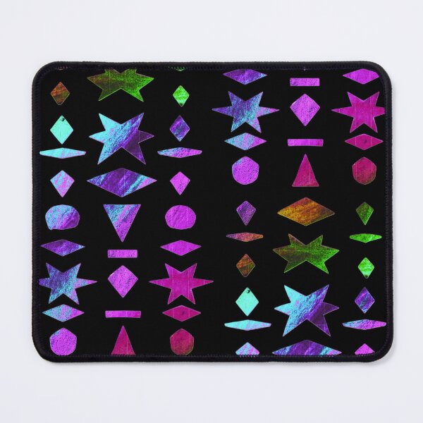 Item preview, Pop Art collage with colorful geometric shapes on black designed and sold by Vision Illustrated.