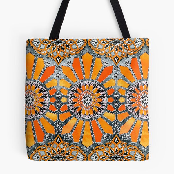 Item preview, Celebrating the 70's - tangerine orange watercolor on grey designed and sold by micklyn.