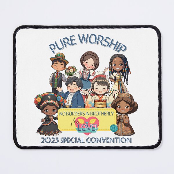 Item preview, Pure Worship 2025 - Special Convention of Jehovah's Witnesses, No borders in brotherly love, Convention Gifts designed and sold by CAISHEM DESIGNS.