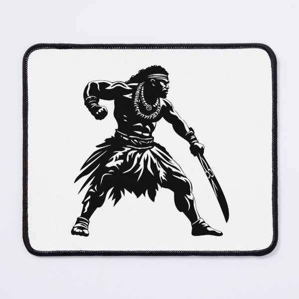 Item preview, Tongan Tribal Warrior Native Polynesian Island Samoan Fighter designed and sold by inkoutninja.