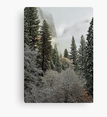 Yosemite: Half Dome in Winter, After First Snowfall Canvas Print