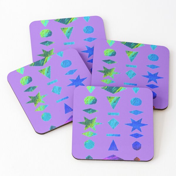 Item preview, Pop Art Paper Cutting: Colorful Geometric Shapes on Purple designed and sold by Vision Illustrated.
