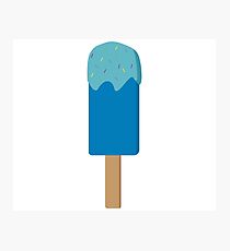 Blue Raspberry Popsicle Photographic Print