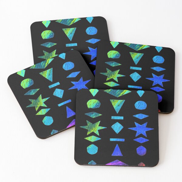 Item preview, Pop Art Paper Cutting: Colorful Geometric Shapes on Black designed and sold by Vision Illustrated.