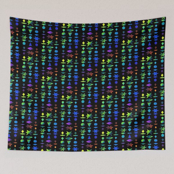 Item preview, Pop Art Paper Cutting: Colorful Geometric Shapes on Black designed and sold by Vision Illustrated.