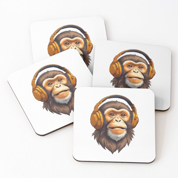Item preview, Monkey listening to music designed and sold by Danh Style.