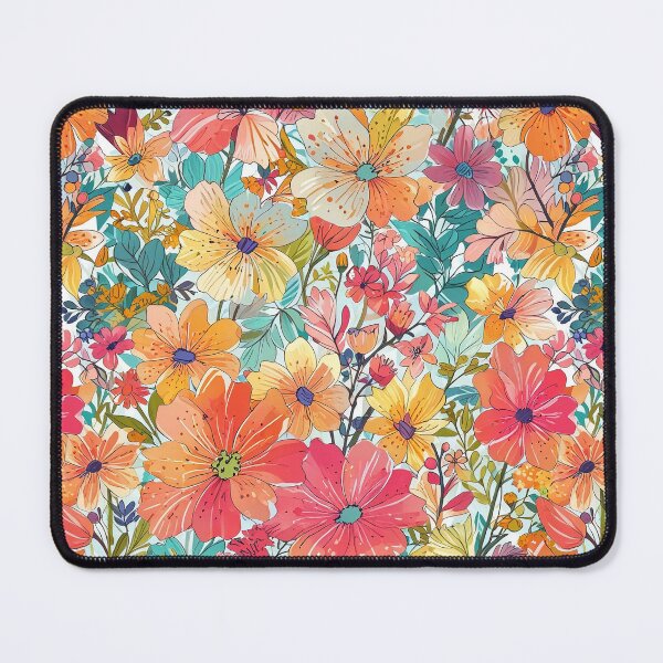Item preview, Vibrant Hand-Drawn Floral Pattern with Colorful Blooms and Greenery designed and sold by CoolPixels.