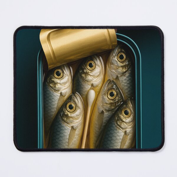 Item preview, Oily sardines victims of marine pollution designed and sold by Sigtrix.