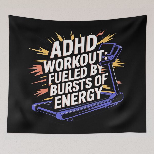 Item preview, ADHD workout, fueled by bursts of energy, ADHD fitness designed and sold by NoetherSym.