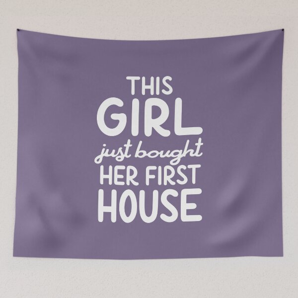 Item preview, This girl just bought her first house /white/ designed and sold by EmeraldeaArt.