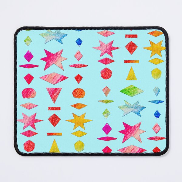Item preview, Pop Art collage with colorful shapes on light blue designed and sold by Vision Illustrated.
