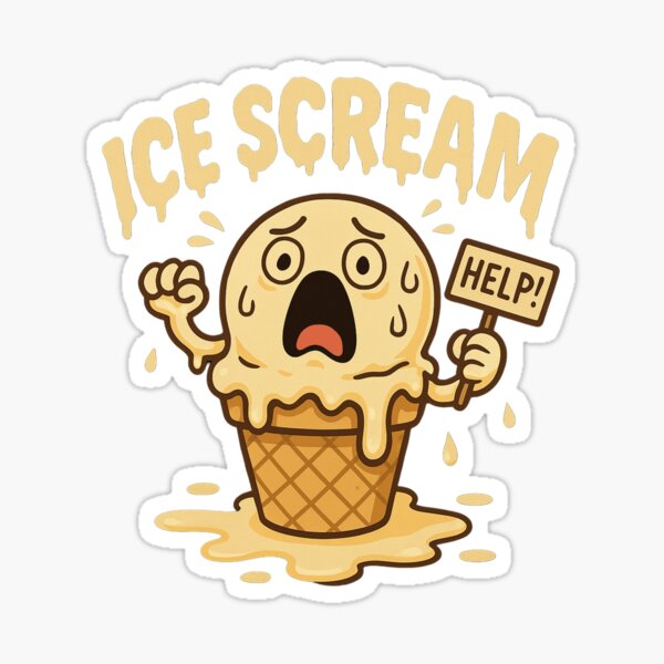 Item preview, Melting Ice Cream Screaming for Help designed and sold by Smillyy Thread.