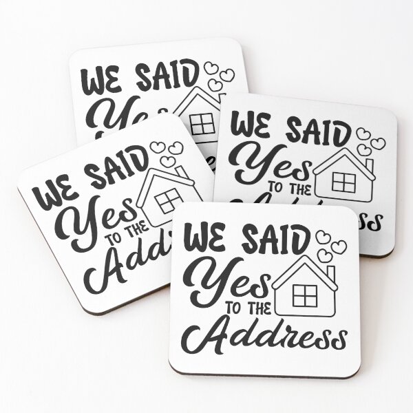 Item preview, We said yes to the address cute design with hearts designed and sold by EmeraldeaArt.