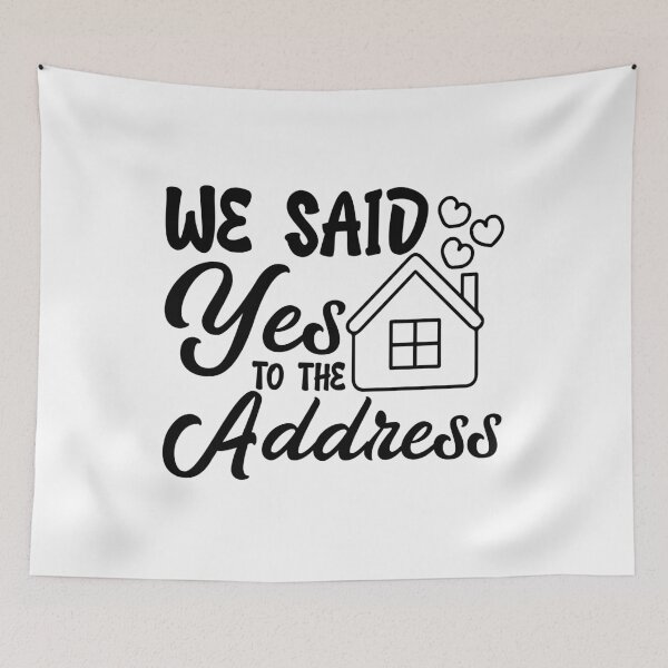 Item preview, We said yes to the address cute design with hearts designed and sold by EmeraldeaArt.