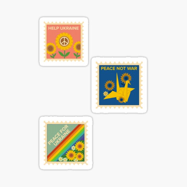 Item preview, Ukraine Sticker Pack, Anti War designed and sold by yolidesigns.