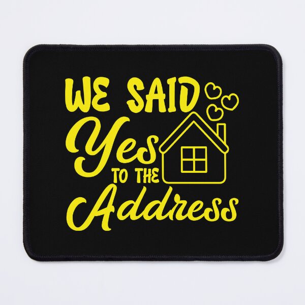Item preview, We said yes to the address cute yellow design with hearts designed and sold by EmeraldeaArt.
