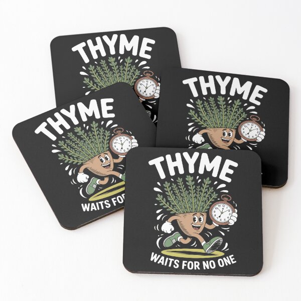 Item preview, Gardening Pun Thyme Waits For No One designed and sold by MadCatPrints.