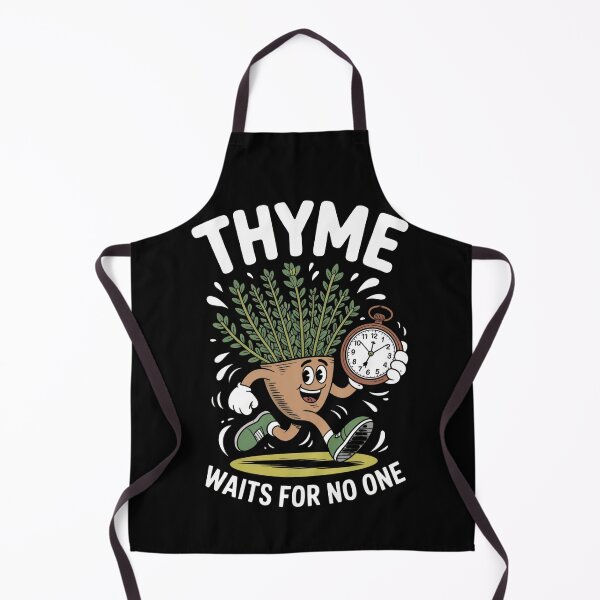 Item preview, Gardening Pun Thyme Waits For No One designed and sold by MadCatPrints.