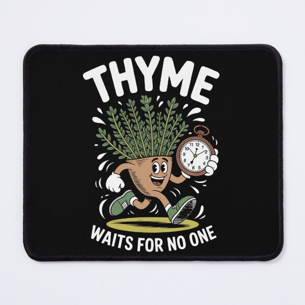 Item preview, Gardening Pun Thyme Waits For No One designed and sold by MadCatPrints.