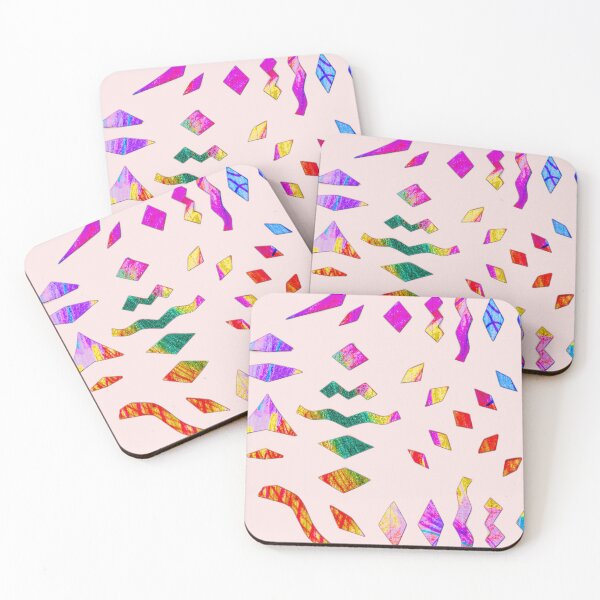 Item preview, Playful play of colors with geometric shapes on light pink designed and sold by Vision Illustrated.