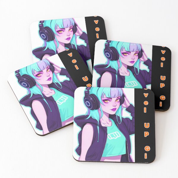 Item preview, Confident Female Gamer with Headset – Neon designed and sold by N2ODesign.