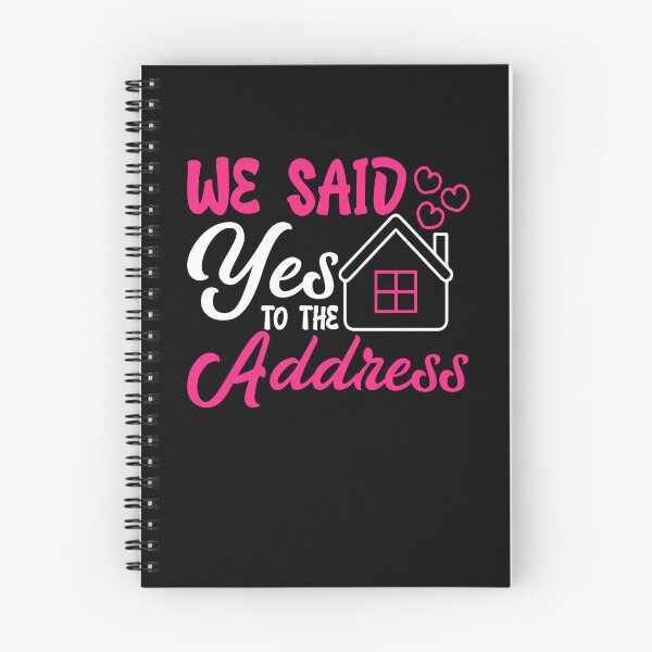 Item preview, We said yes to the address cute pink-white design with hearts designed and sold by EmeraldeaArt.