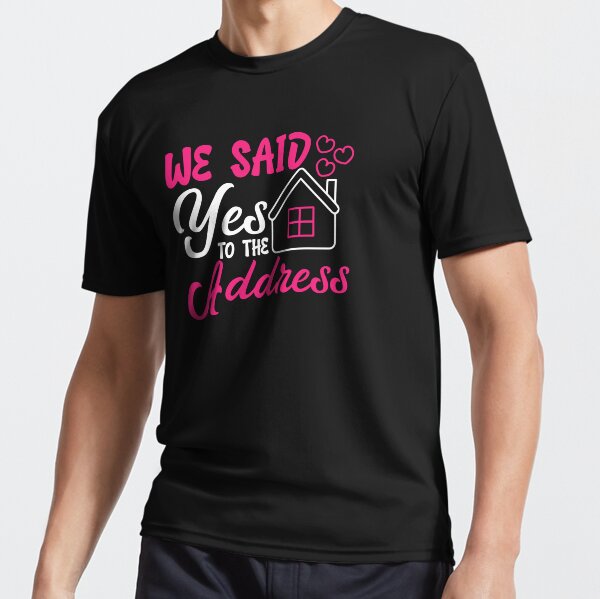 Item preview, We said yes to the address cute pink-white design with hearts designed and sold by EmeraldeaArt.