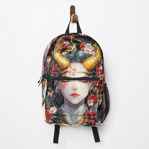 Item preview, Animal Samurai Floral Horned Elf Maiden Embodied Blossoms Serenity designed and sold by Cautenjari.