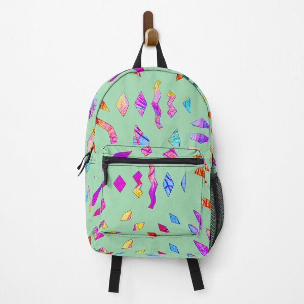 Item preview, Playful play of colors from geometric shapes on sage green designed and sold by Vision Illustrated.