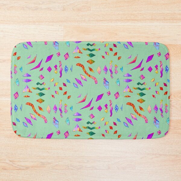 Item preview, Playful play of colors from geometric shapes on sage green designed and sold by Vision Illustrated.