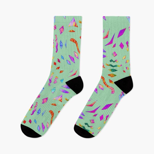 Item preview, Playful play of colors from geometric shapes on sage green designed and sold by Vision Illustrated.