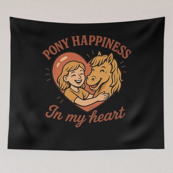 Item preview, Pony Happiness In My Heart Riding Horses Girls designed and sold by LuminOrb.