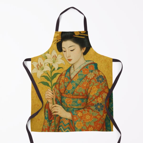Item preview, Elegant geisha with lilies designed and sold by Sigtrix.