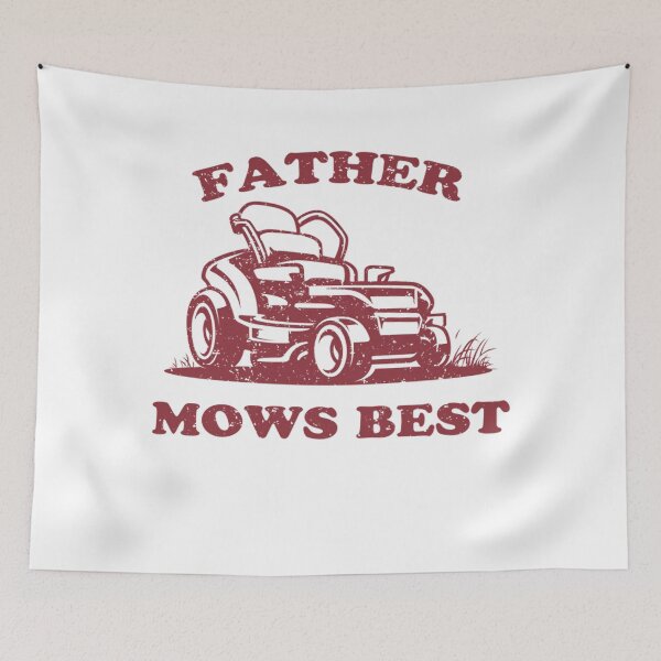 Item preview, Father Mows Best Vintage Retro Style designed and sold by SpeedyPrints.