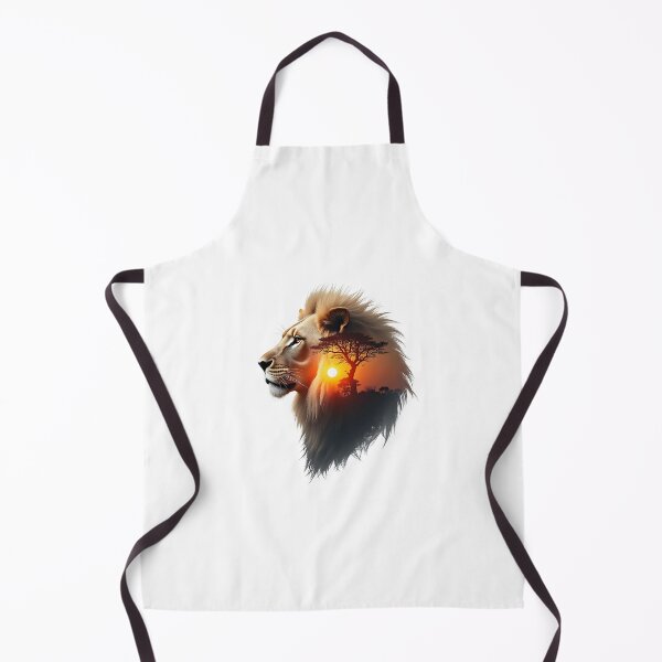 Item preview, Lion head with a savanna scene at dusk - Surreal effect designed and sold by Danh Style.
