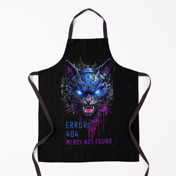 Artikelvorschau, Cyber Cat FEHLER 404: Mercy Not Found – Futuristische Cyberpunk-Katze entworfen und verkauft von QuirkySpark.
