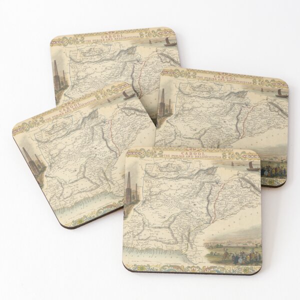 Item preview, Cabool, the Punjab, and Belochistan Map, 1851 John Tallis, Kabul, Afghanistan, Pakistan, Beluchistan designed and sold by LordRivers.