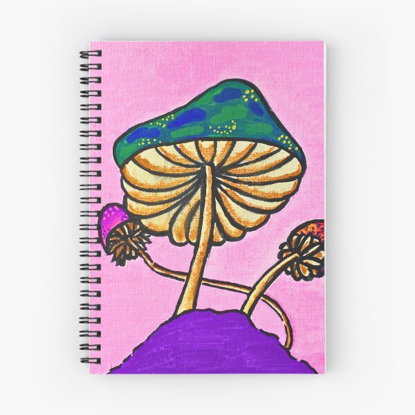 Item preview, Colorful Twisting Mushrooms on a Pink Background designed and sold by SashaSaidSo.